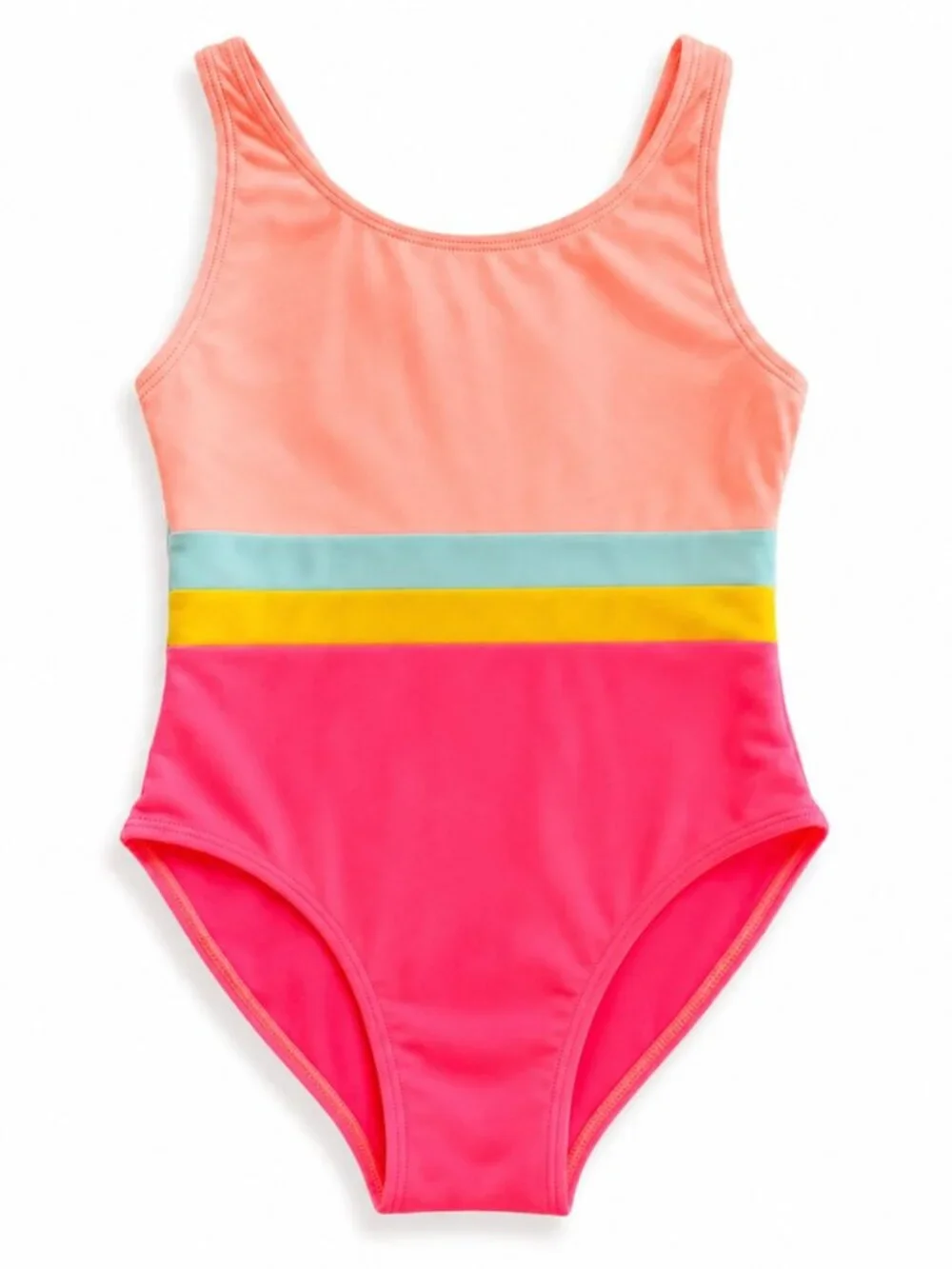 GAP Kids Colorblock One-Piece Swimsuit Girls Size L Summer Beach Pool Vacation